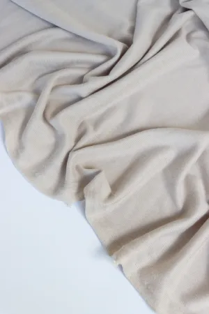 2YD 32IN REMNANT; Dove Versailles Brushed Hacci Sweater Knit