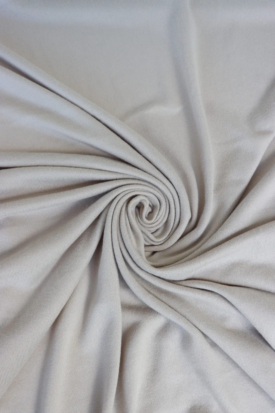 2YD 32IN REMNANT; Dove Versailles Brushed Hacci Sweater Knit