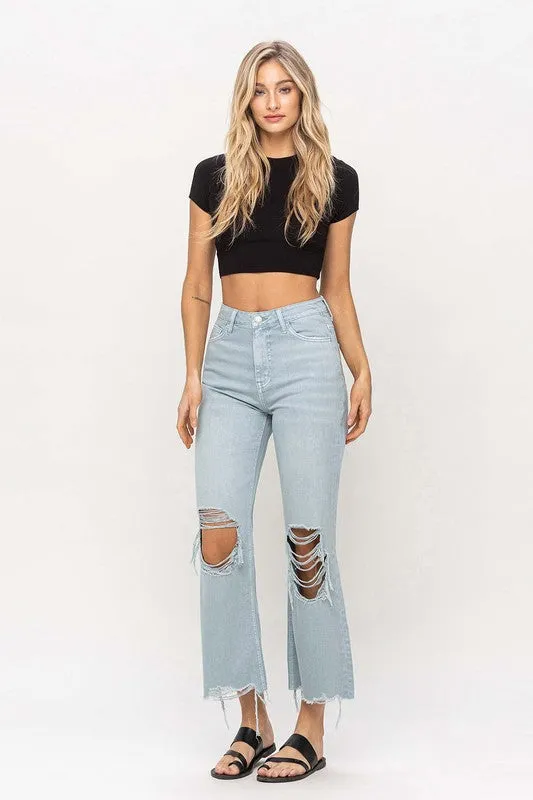 90s Vintage Crop Flare Jeans