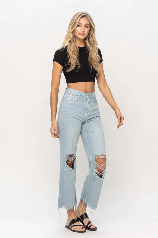 90s Vintage Crop Flare Jeans