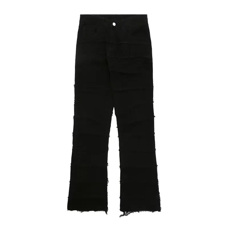 American Black Destroy Washed Stacked Jeans