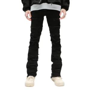 American Black Destroy Washed Stacked Jeans