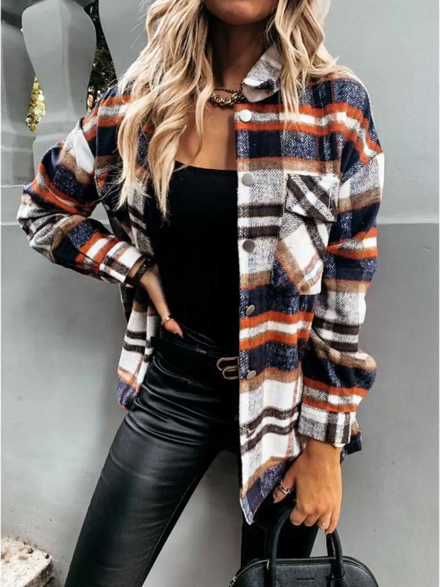 Amsoin Cider Plaid Jacket