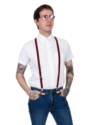 Braces and Buckles - Burgundy