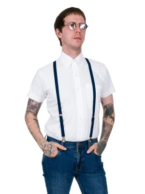 Braces and Buckles - Navy Blue