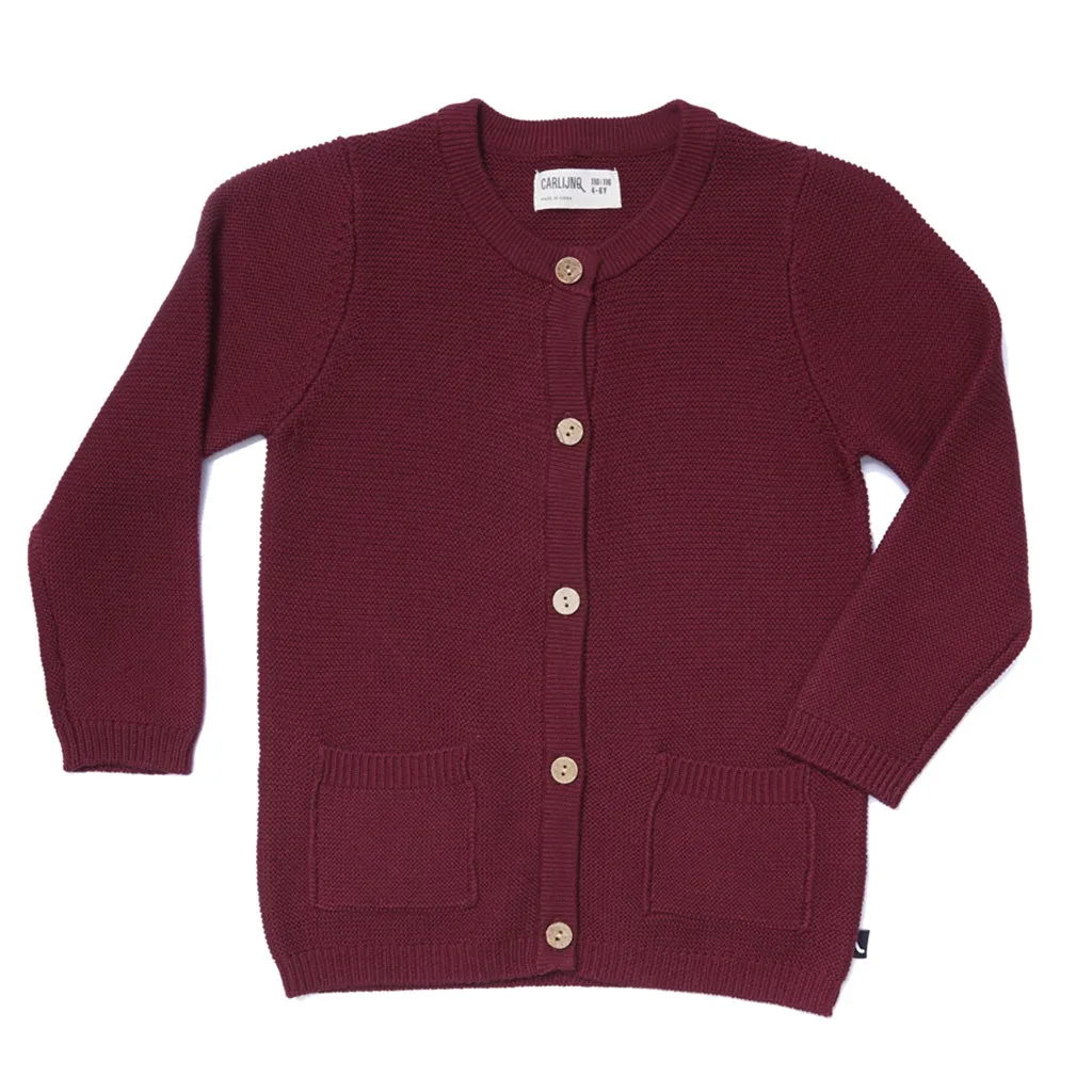 Cardigan Knit Burgundy