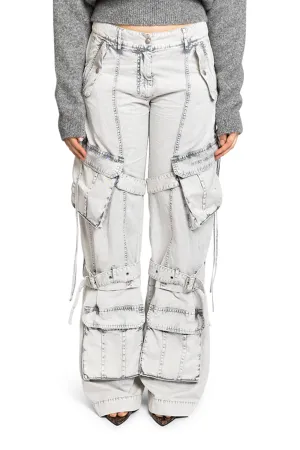 CARGO TWILL TROUSERS DUSTY WHITE