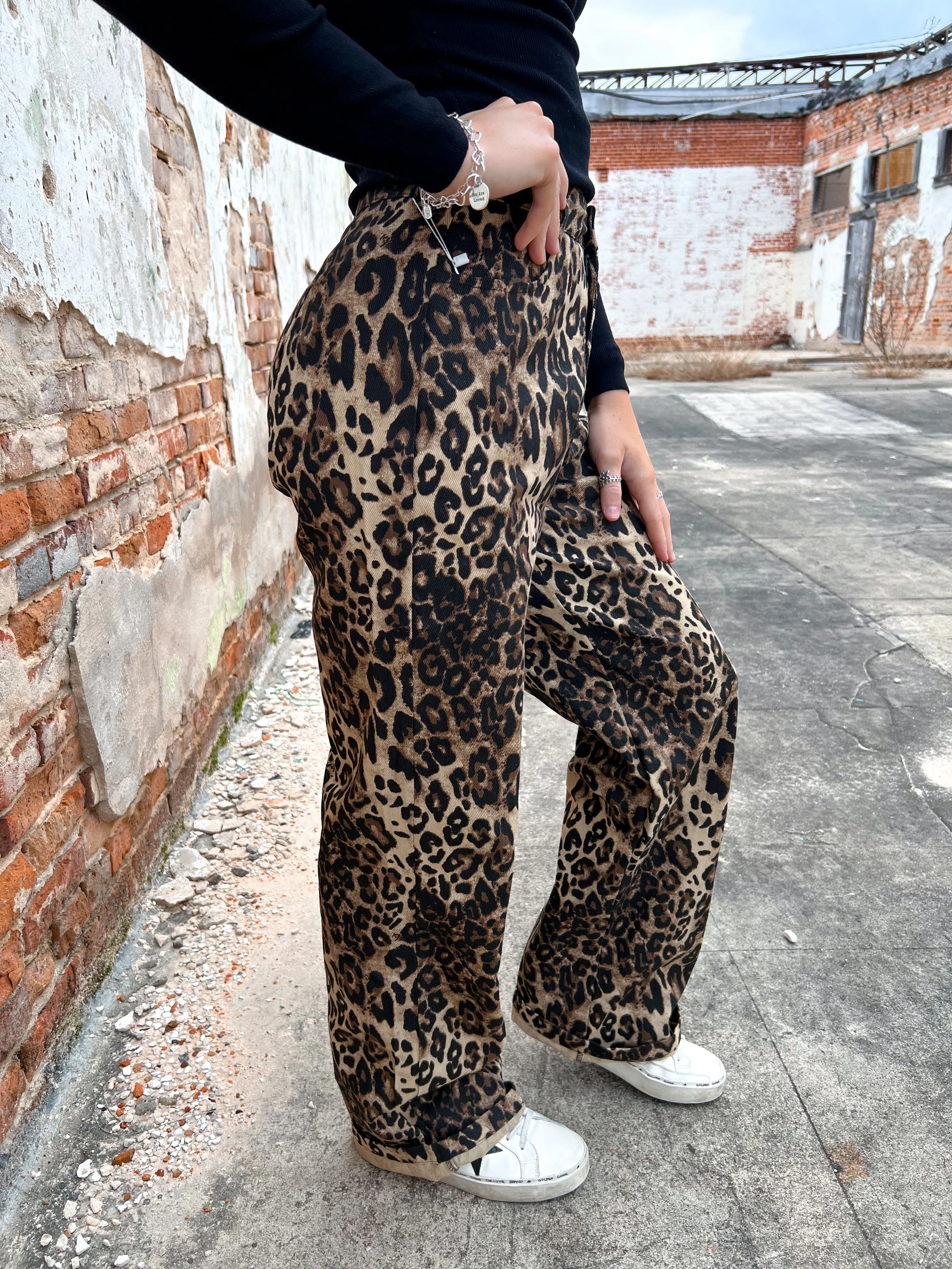 Carsyn Leopard Print Trousers