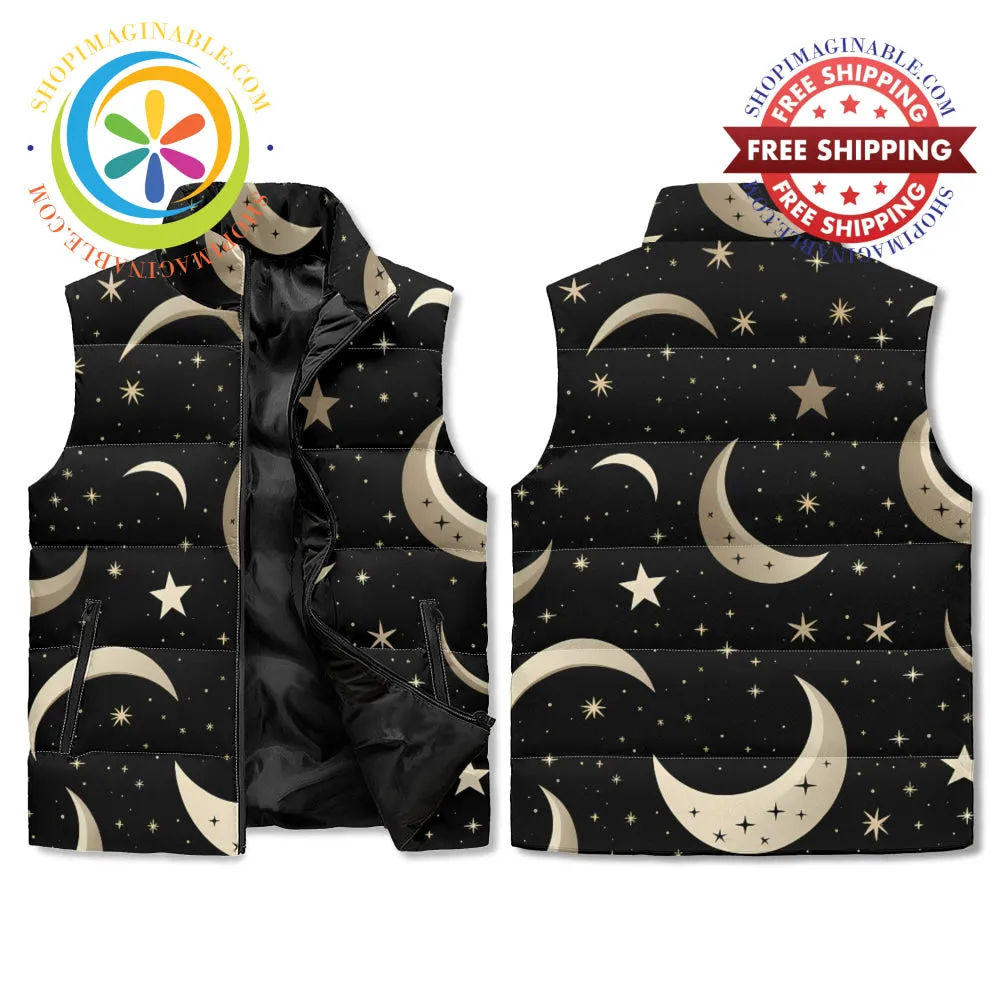 Celestial Vibes Unisex Zip Up Puffer Vest