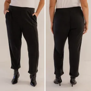 Chloe Pintuck Taper Pant, Black