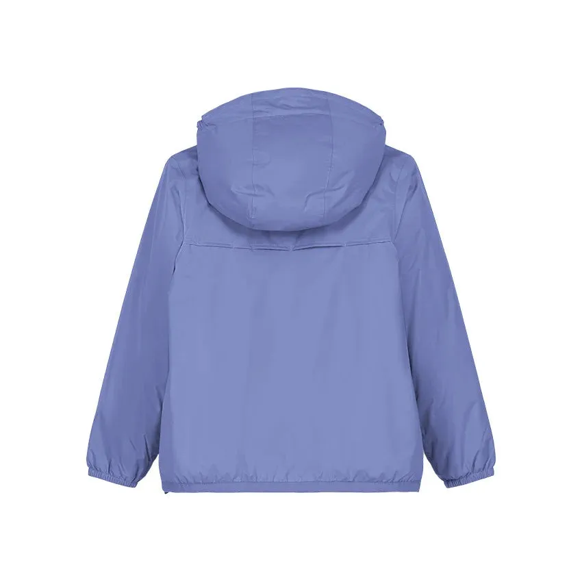 CLAUDE - KIDS PACKABLE FULL ZIP RAIN JACKET IN AZURE