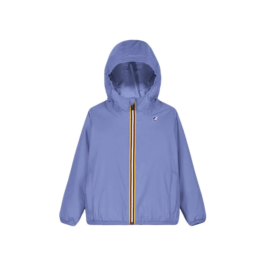 CLAUDE - KIDS PACKABLE FULL ZIP RAIN JACKET IN AZURE