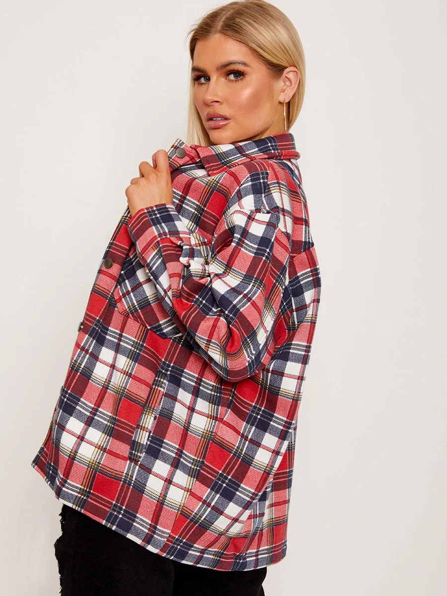 Colette Classic Thick Colour Block Shacket In Multi
