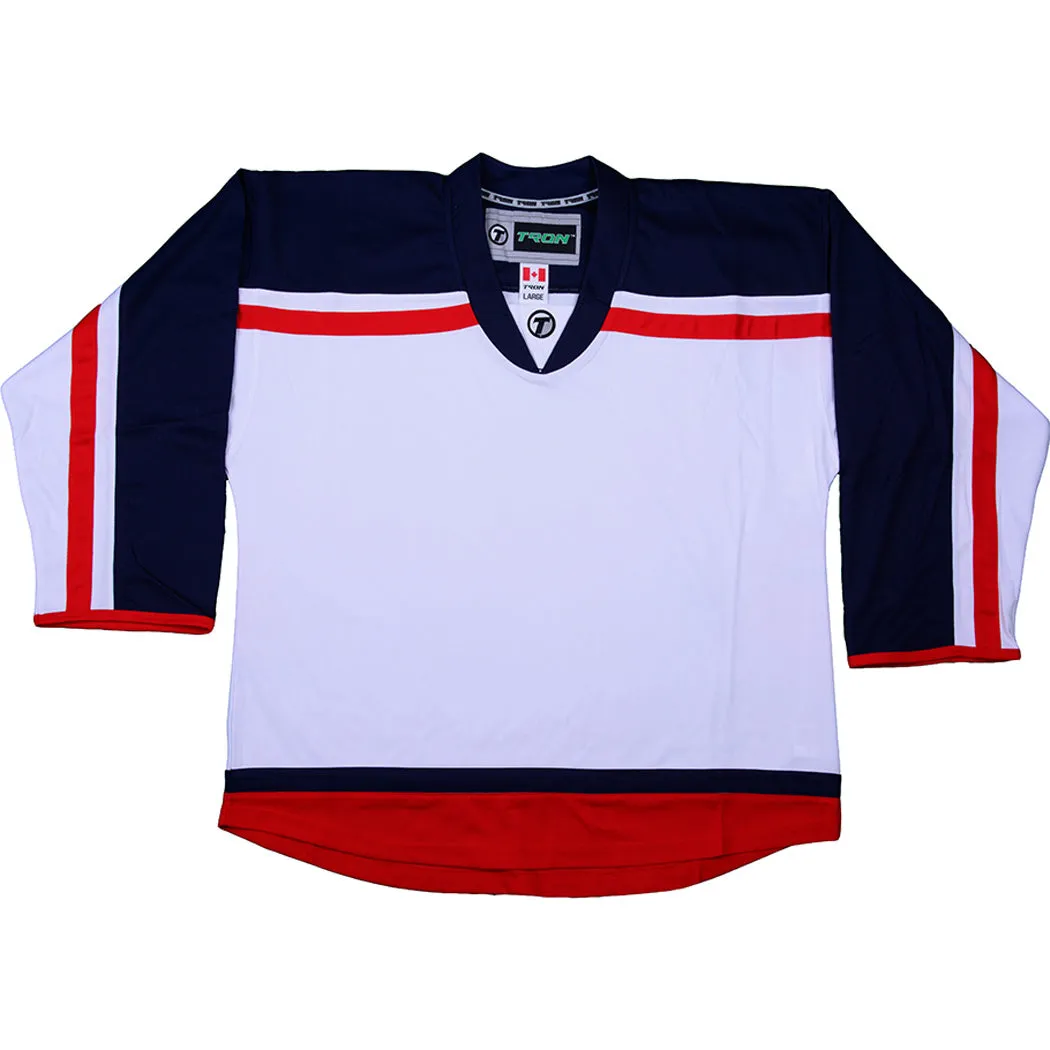 Columbus Blue Jackets Hockey Jersey - TronX DJ300 Replica Gamewear