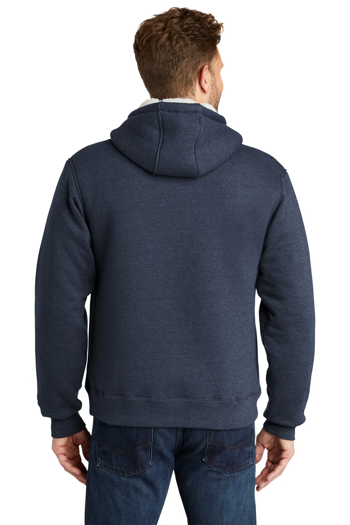 CornerStone Sherpa-Lined Hooded Fleece Jacket, Navy [IEC Central Ohio]