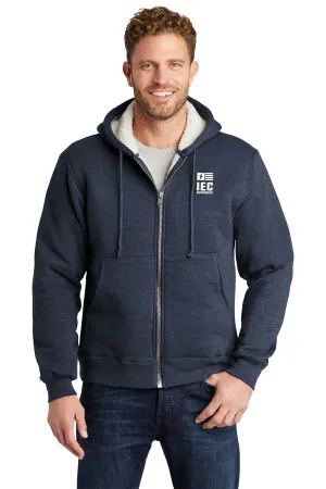 CornerStone Sherpa-Lined Hooded Fleece Jacket, Navy [IEC Central Ohio]