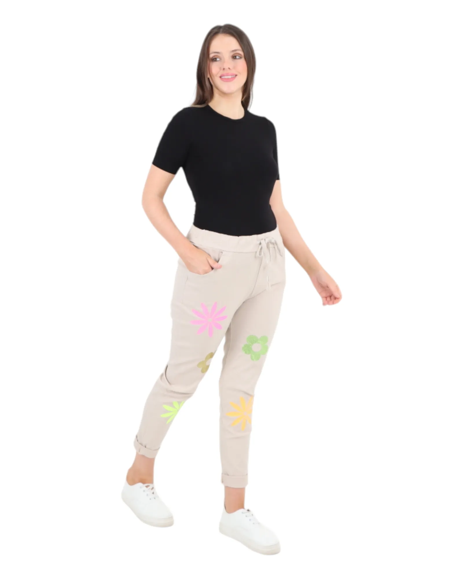 Ditsy Floral Pattern Magic Pant Trouser