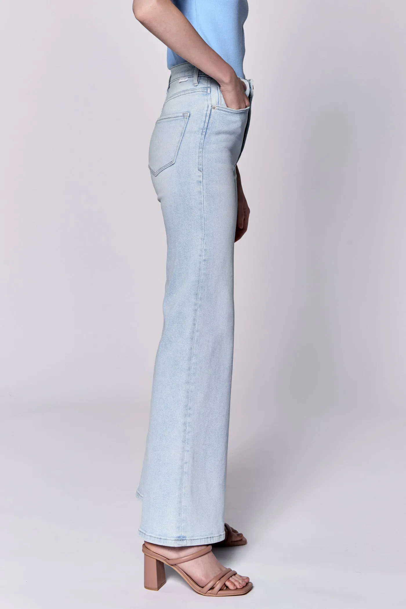 FIONA MID RISE FULL INSEAM CLEAN HEM JEANS FINN
