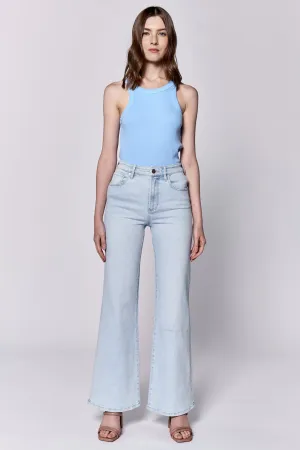 FIONA MID RISE FULL INSEAM CLEAN HEM JEANS FINN