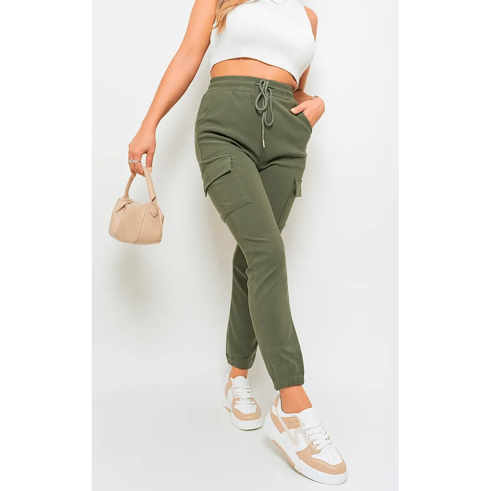 Fleece Lined Cargo Pocket Trouser With Drawstring
