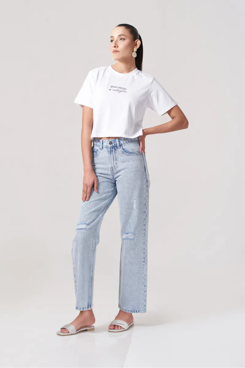 Floerns Cut Out Ripped Women Jeans