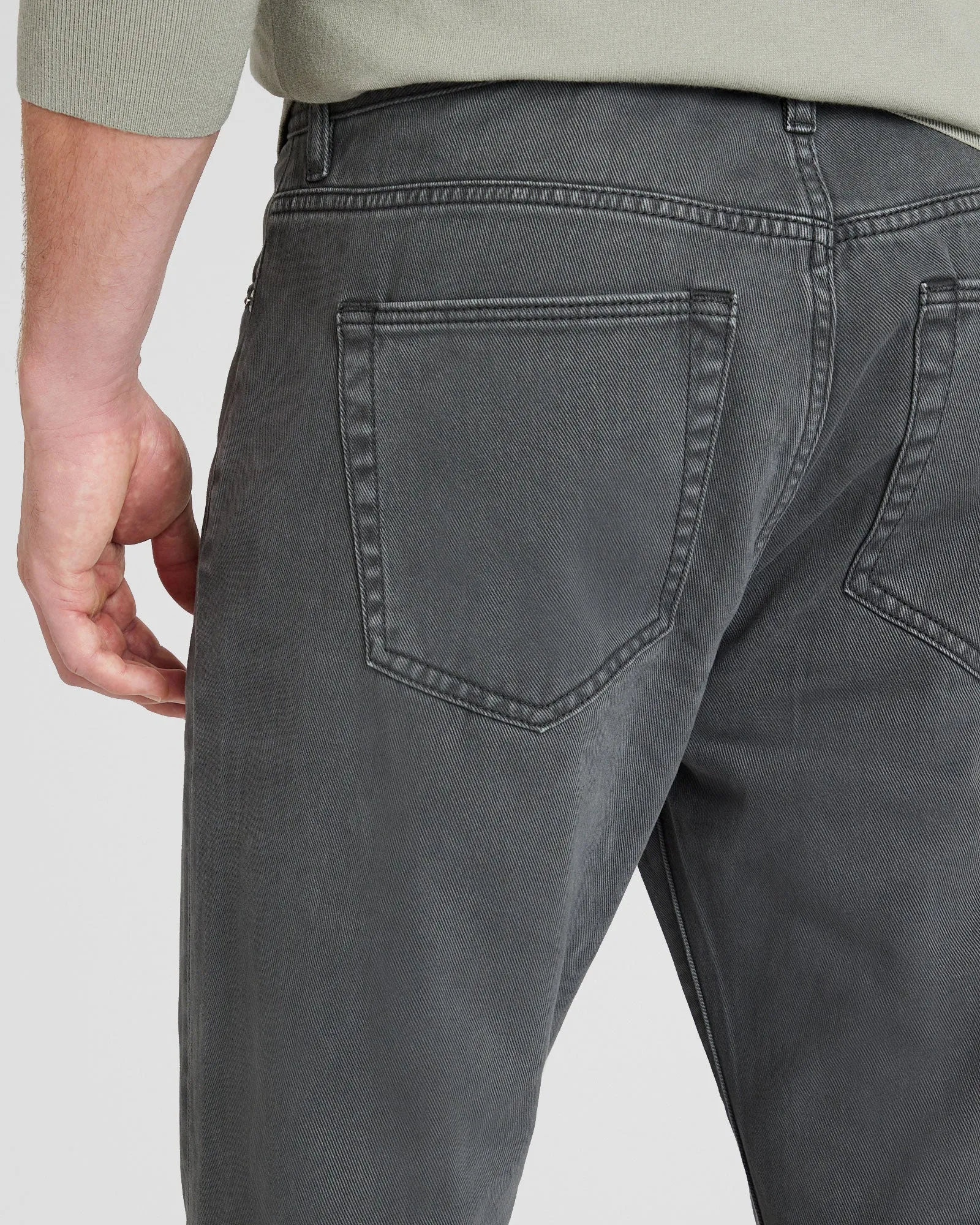 Garment-Dyed Slim-Straight Jeans