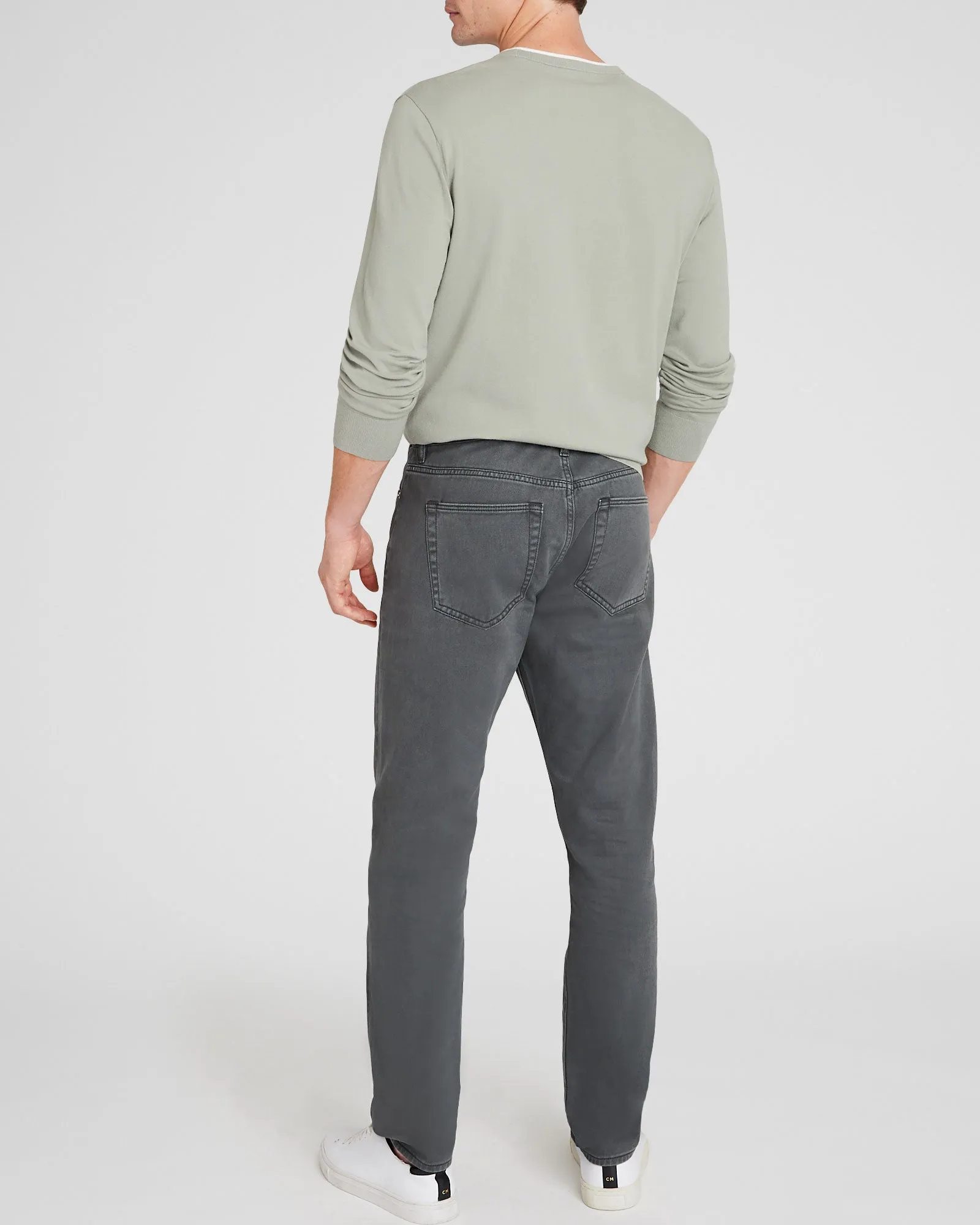 Garment-Dyed Slim-Straight Jeans