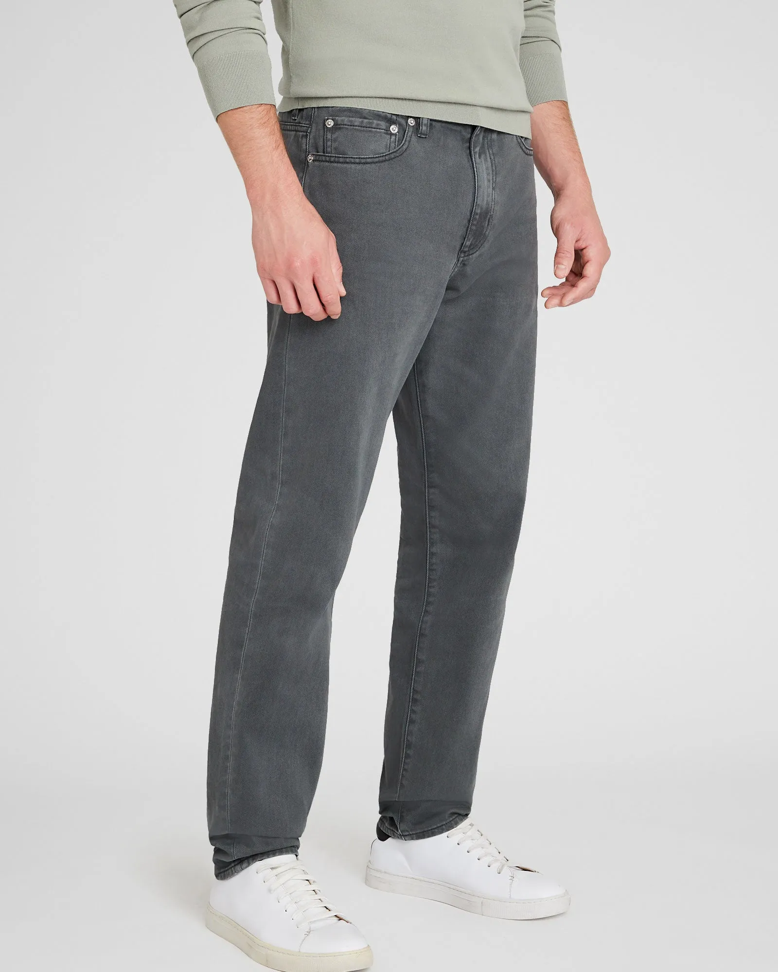 Garment-Dyed Slim-Straight Jeans