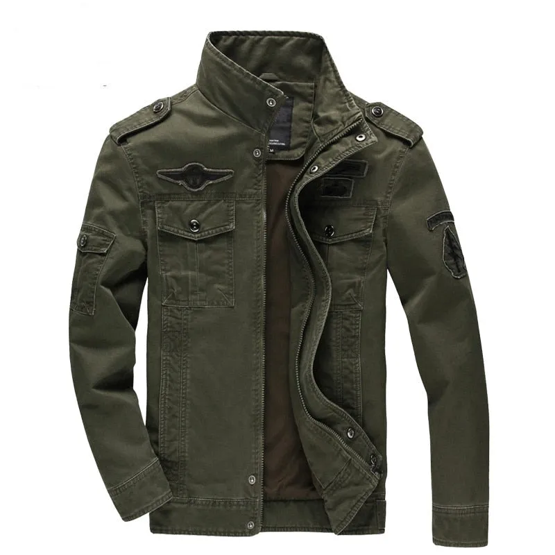 GbolsosNew 2021  Casual Army Military Jacket Men Plus Size M-6XL Jaqueta masculina Air force one Spring & Autumn Cargo Mens Jackets Coat