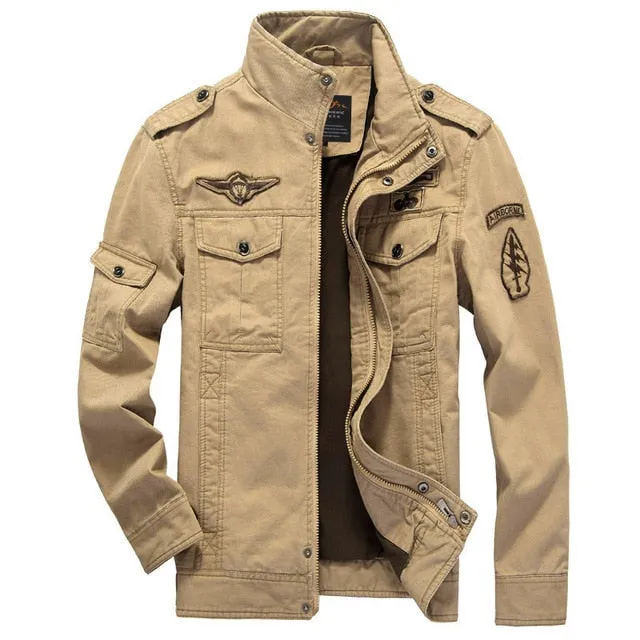 GbolsosNew 2021  Casual Army Military Jacket Men Plus Size M-6XL Jaqueta masculina Air force one Spring & Autumn Cargo Mens Jackets Coat