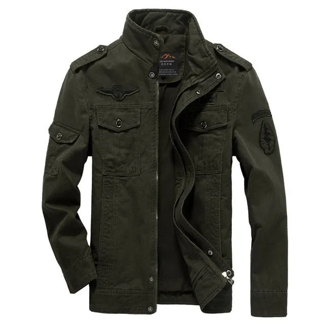 GbolsosNew 2021  Casual Army Military Jacket Men Plus Size M-6XL Jaqueta masculina Air force one Spring & Autumn Cargo Mens Jackets Coat