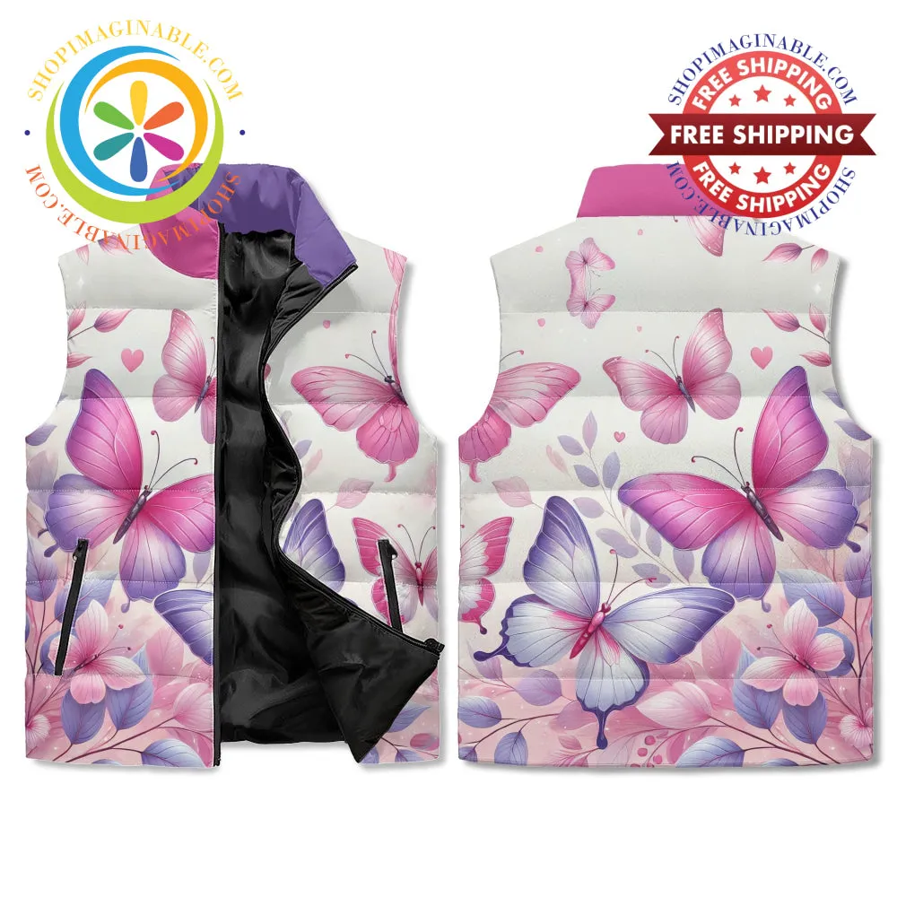 Glorious Butterflies Puffer Vest