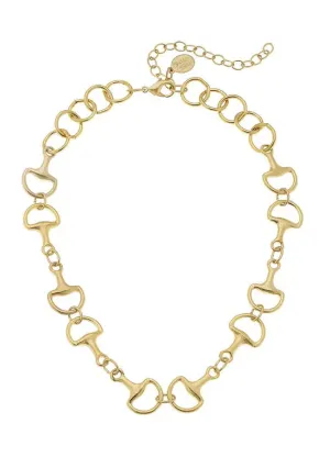 Gold Horse Bit Necklace