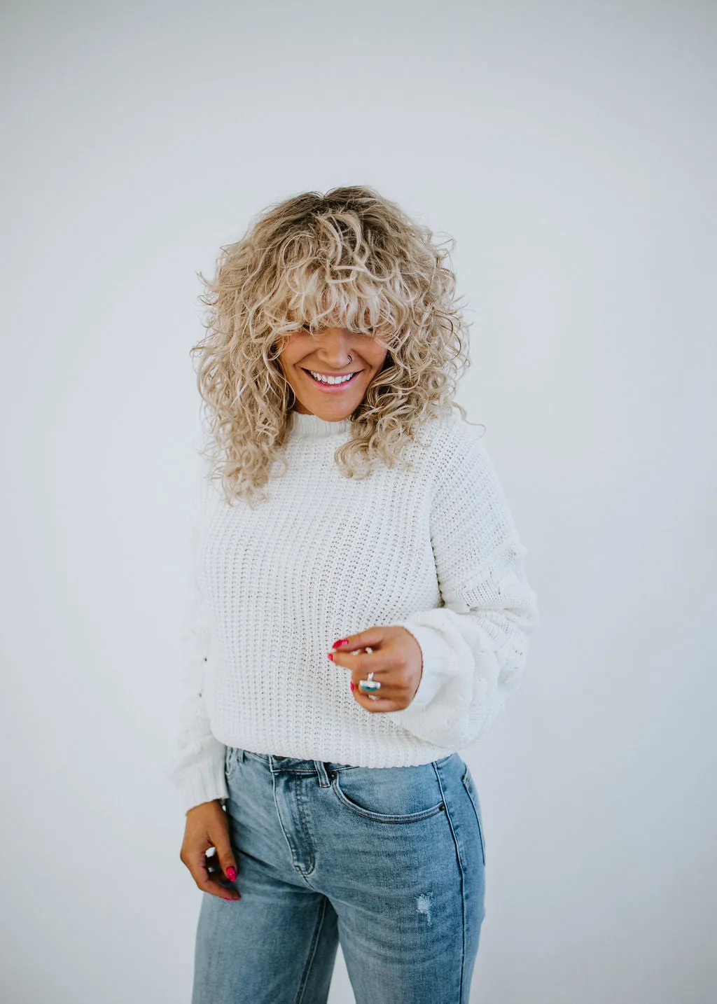 Had Your Shot Swiss Dot Sweater FINAL SALE