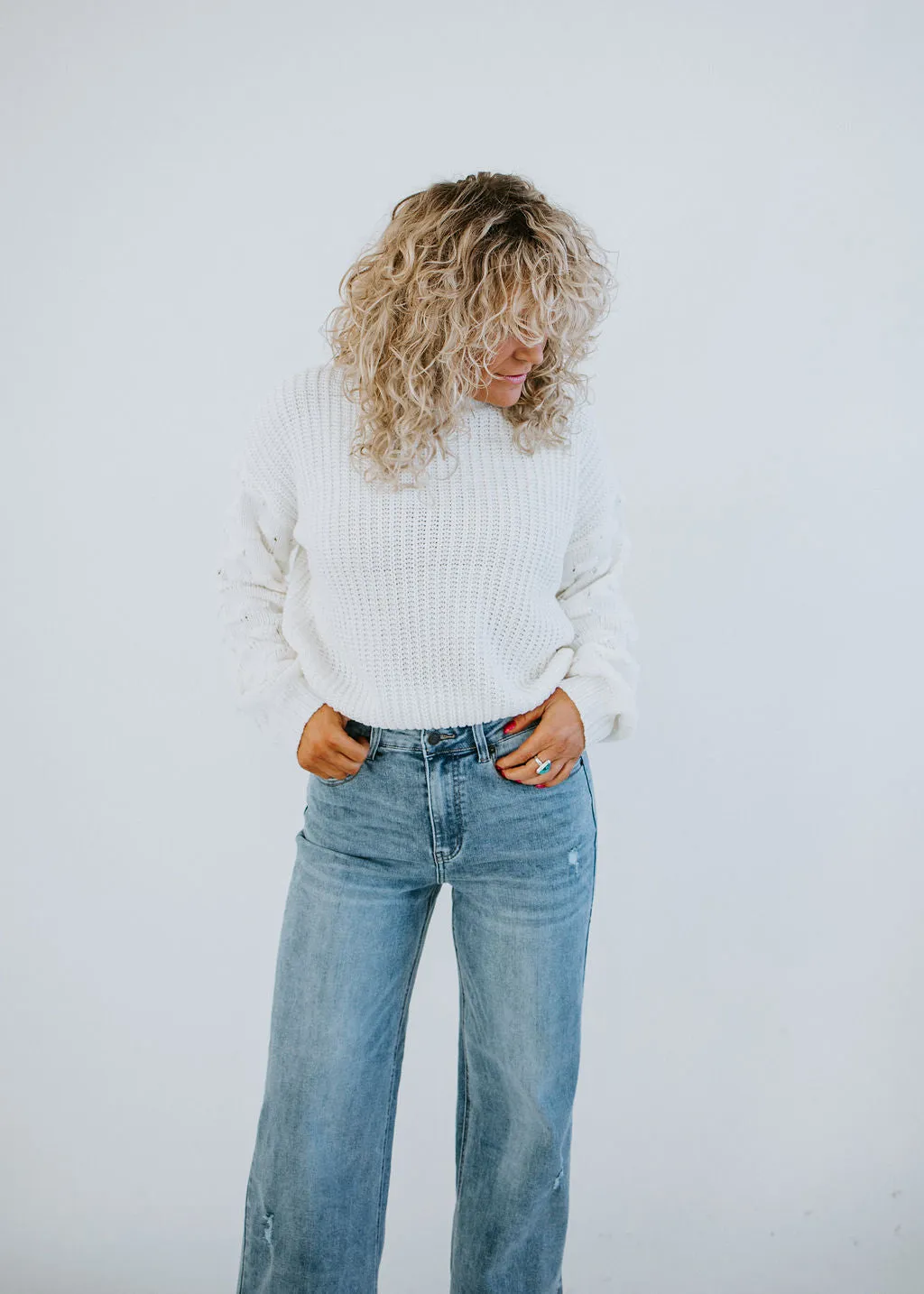 Had Your Shot Swiss Dot Sweater FINAL SALE