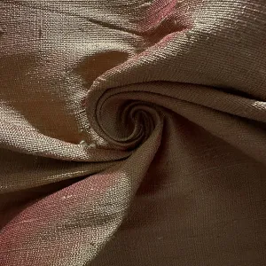 Iridescent Brick Silk Tussah Fabric