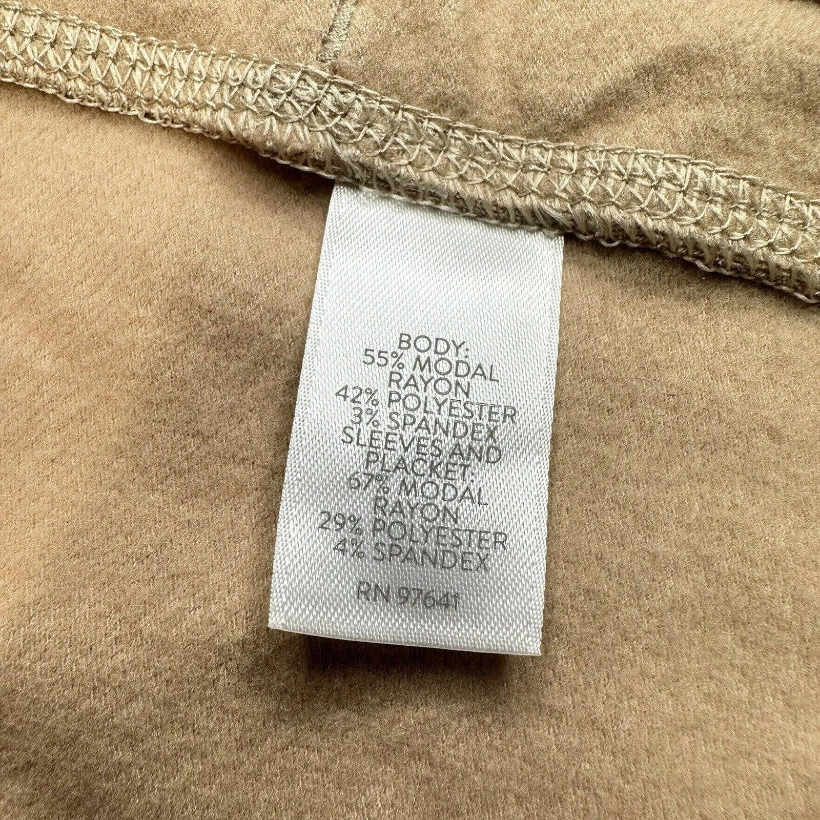 J.Jill Fit Open Front Cardigan Sz Medium Neutral Beige Long Sweater Modal Blend