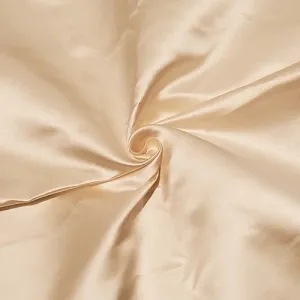 Light Honey Beige Famous Designer Silk Blend Bridal Satin Fabric