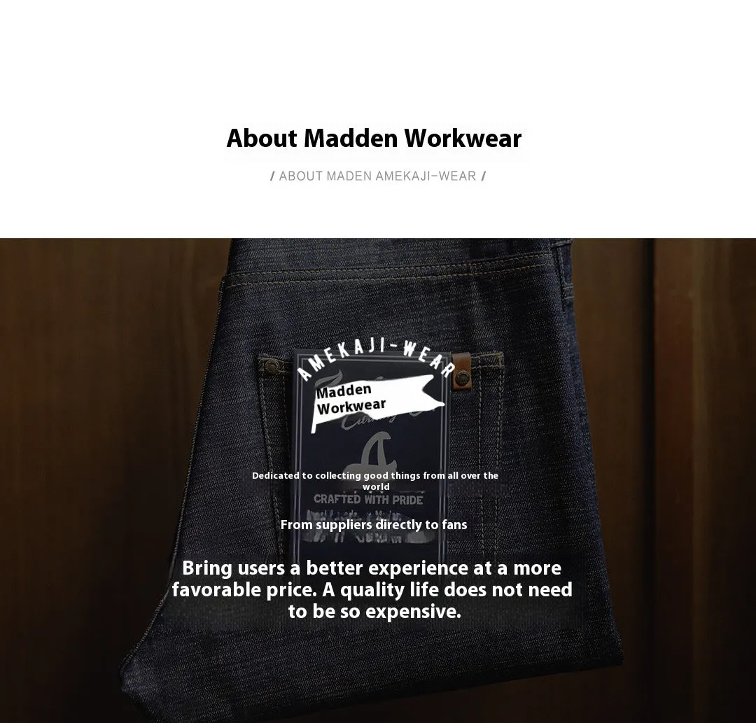 Madden Workwear American Retro Straight Jeans– Denim Blue Men's Trousers