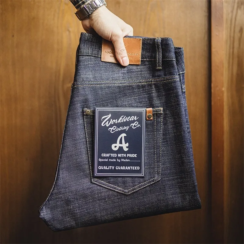 Madden Workwear American Retro Straight Jeans– Denim Blue Men's Trousers