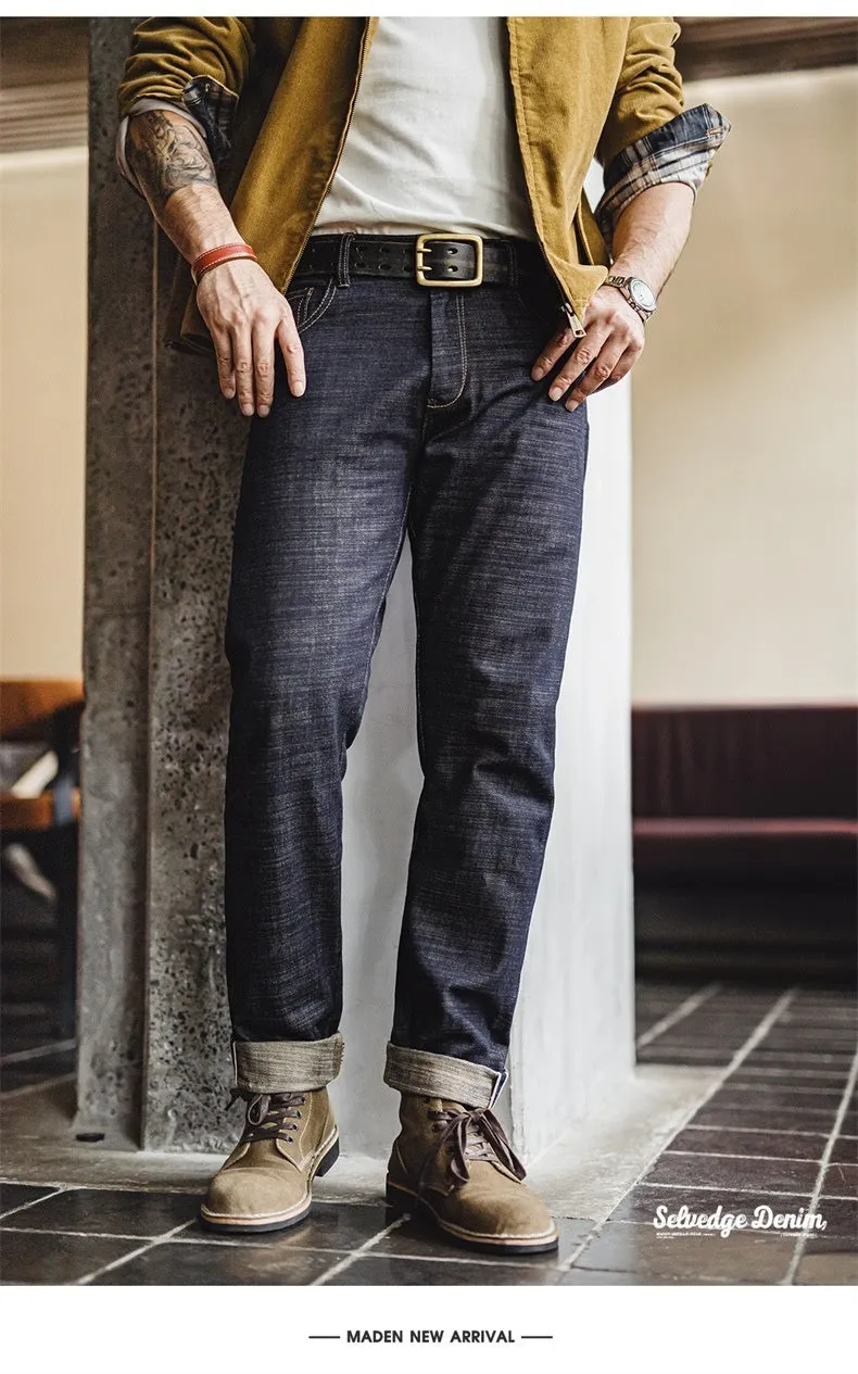 Madden Workwear American Retro Straight Jeans– Denim Blue Men's Trousers