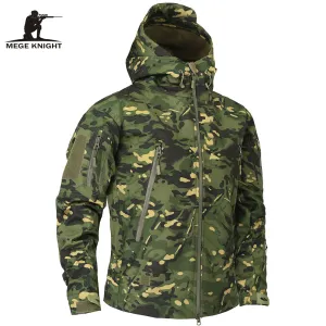 Mege Brand Clothing, Autumn Men's Camouflage, Fleece Jacket.