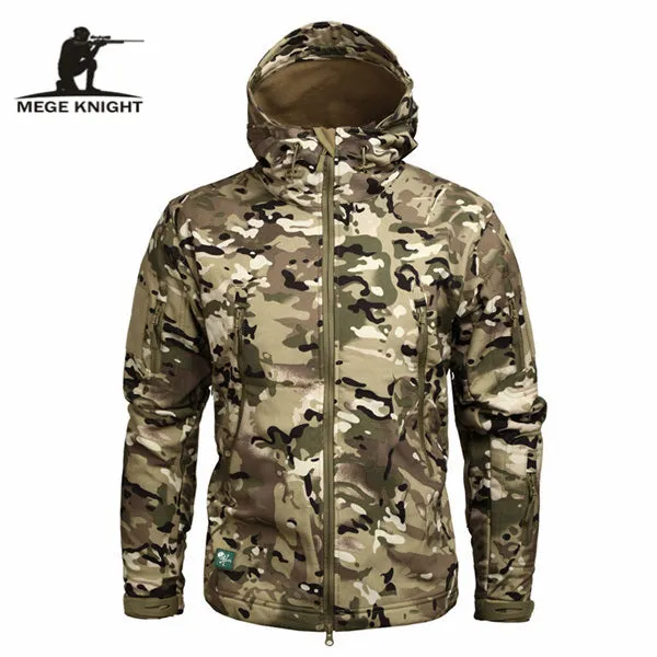 Mege Brand Clothing, Autumn Men's Camouflage, Fleece Jacket.