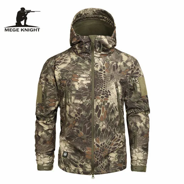 Mege Brand Clothing, Autumn Men's Camouflage, Fleece Jacket.