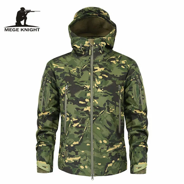 Mege Brand Clothing, Autumn Men's Camouflage, Fleece Jacket.