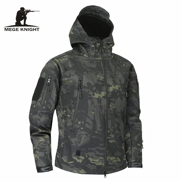Mege Brand Clothing, Autumn Men's Camouflage, Fleece Jacket.