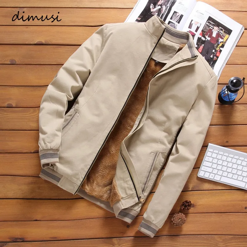 Men's Fleece Windbreaker Military Bomber Jacket