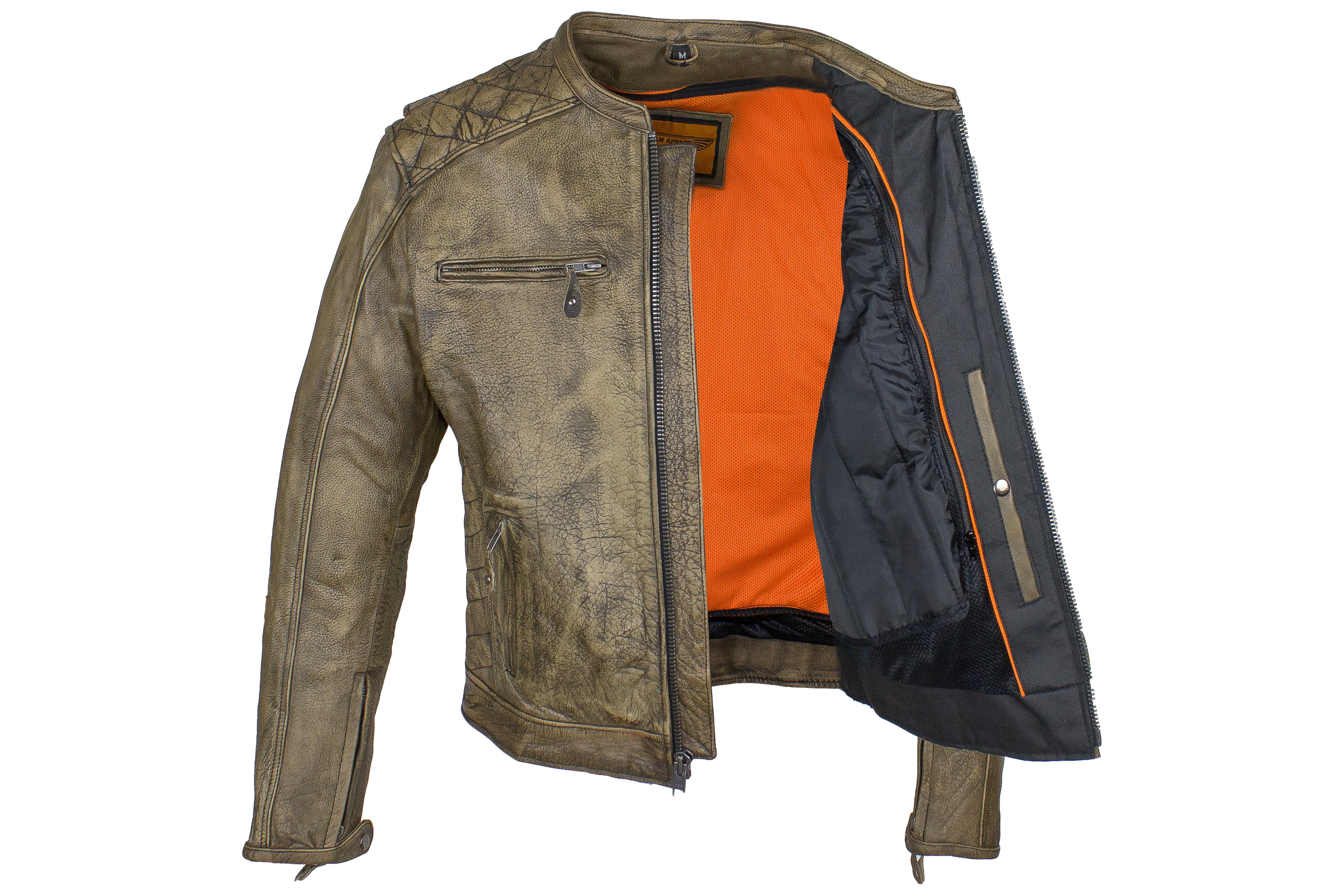 Mens Naked Brown Racer Jkt