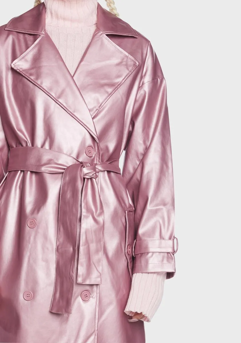 Metallic Trench Coat