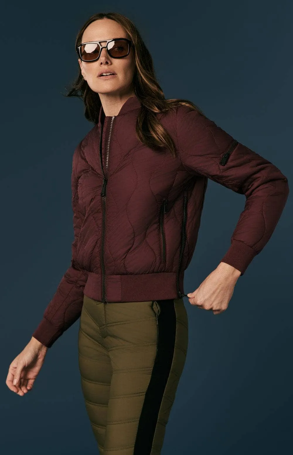 Metro Ii Bomber Jacket | Burgundy